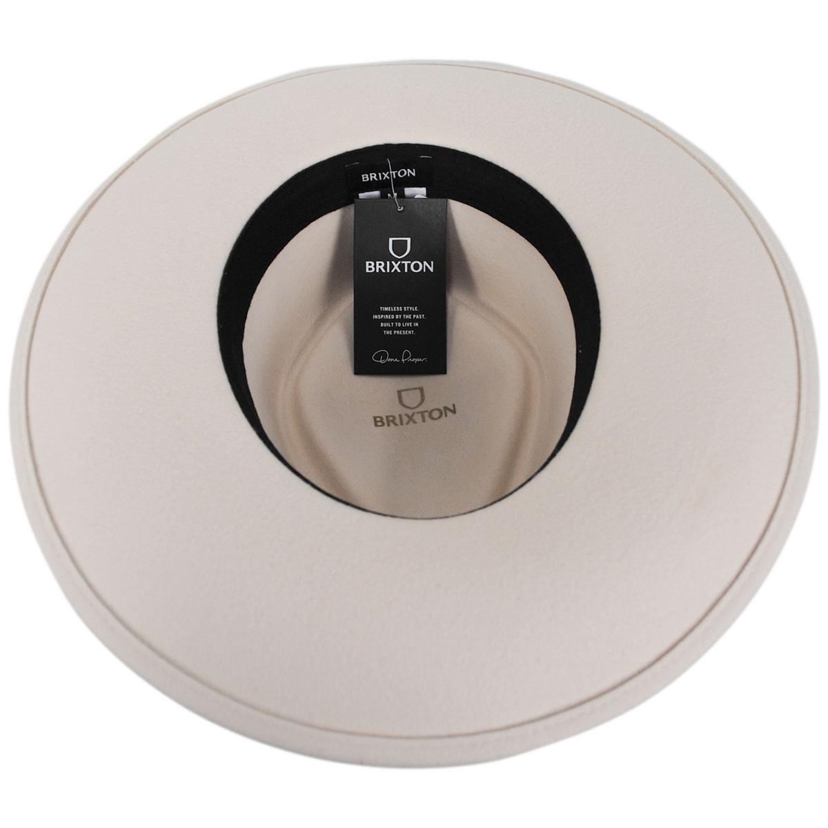 BRIXTON HATS | Brenton Convertabrim Wool Felt Fedora Hat | 135663 | under | DOVE