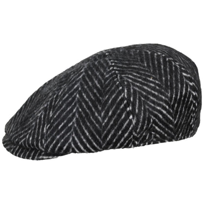 Bailey 1922 | Luca Wool Herringbone Newsboy Cap | 167237 | profile | BLACK HERRINGBONE