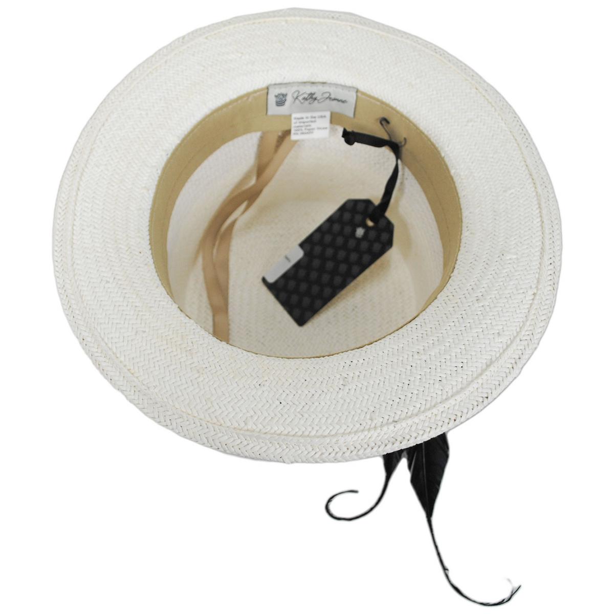 Kathy Jeanne | Tresse Grenouille Toyo Straw Top Hat | 122443 | under | WHITE