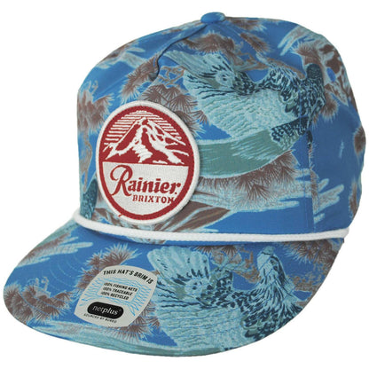 BRIXTON HATS | Rainier x Brixton Snapback Baseball Cap | 201892 | lead | BLUE SKY