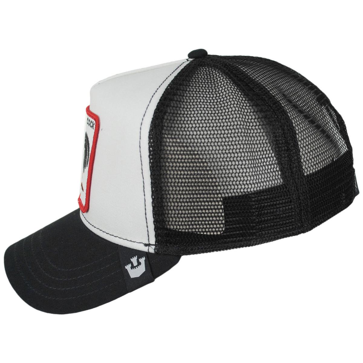 Goorin Bros | Cock Mesh Trucker Snapback Baseball Cap | 200441 | profile | BLACK/WHITE