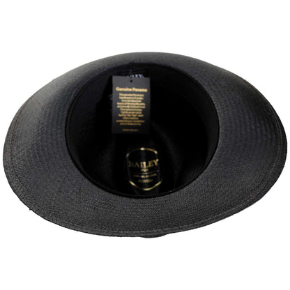 Bailey 1922 | Langdon Panama Straw Fedora Hat | 127934 | under | BLACK