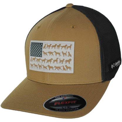 Columbia Sportswear | PHG Canine Flag Cotton & Mesh Flexfit Fitted Baseball Cap | 400089 | lead | SAHARA