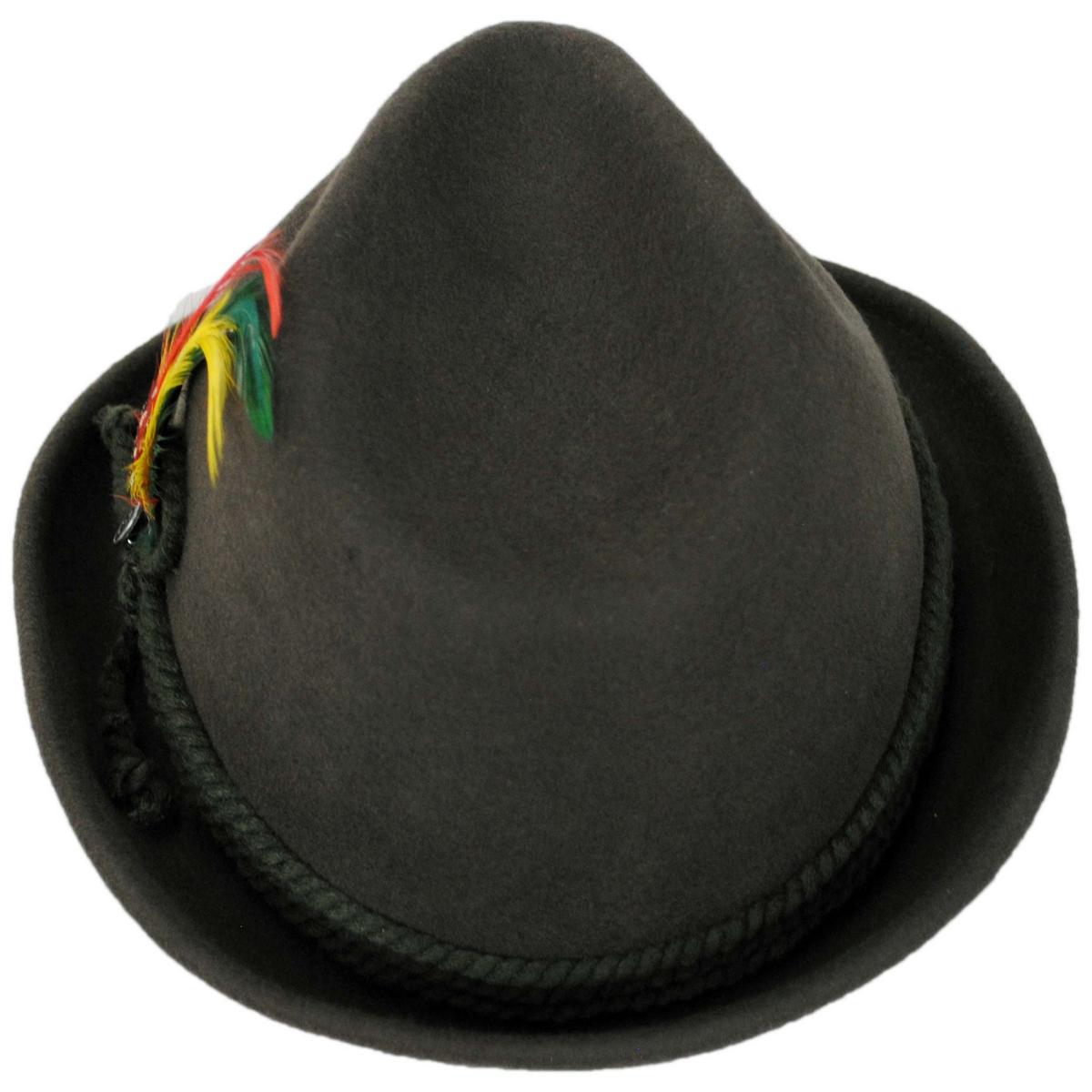 Jaxon Hats | Alpine Wool Felt Fedora Hat | 157001 | top | MOSS