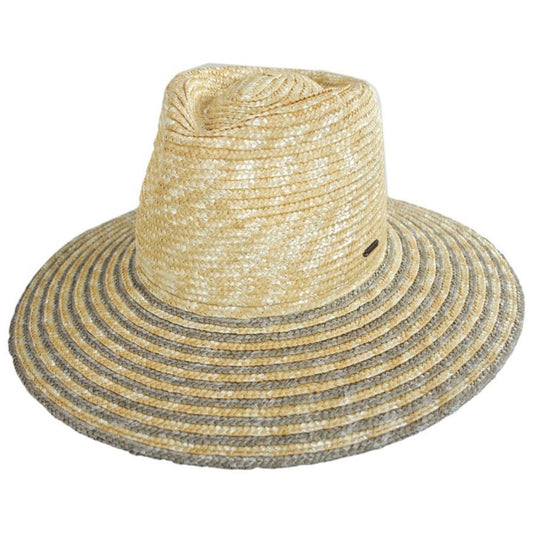 BRIXTON HATS | Joanna Festival Wheat Straw Fedora Hat - Dark Earth/Honey & Honey/Sand | 104047A | lead | HONEY/SAND
