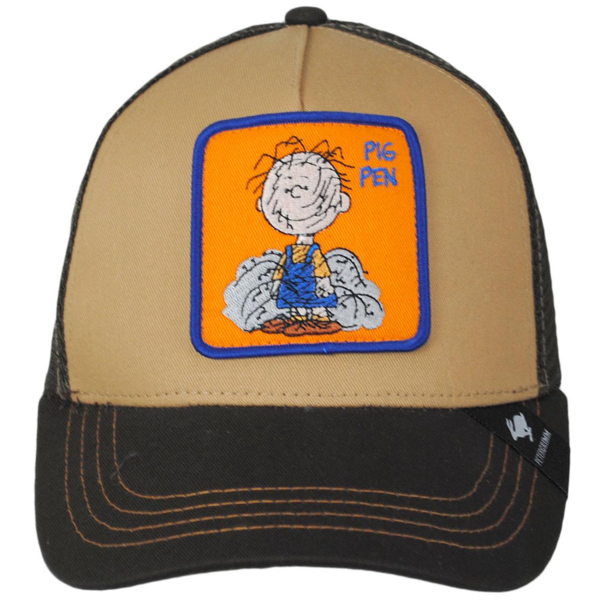 Peanuts | Pig Pen Mesh Trucker Snapback Baseball Cap | 201300 | front | BROWN