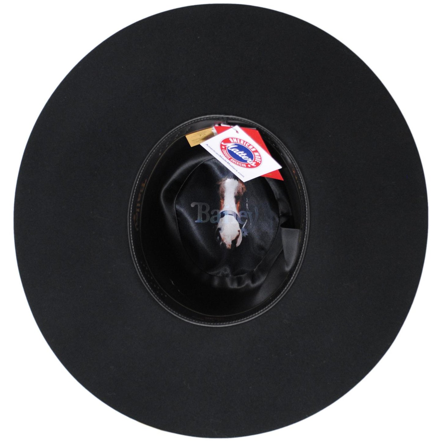 Bailey Western | Lightning Open Wool and Angora Felt Cowboy Hat | 130021 | under | BLACK
