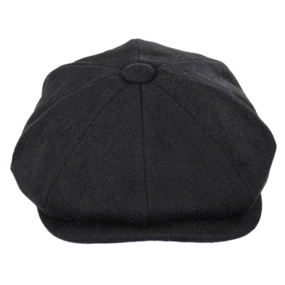 Jaxon Hats | Wholesale Pure Wool Newsboy Cap B2B Pre-Pack | B2B167767 | front | CHARCOAL