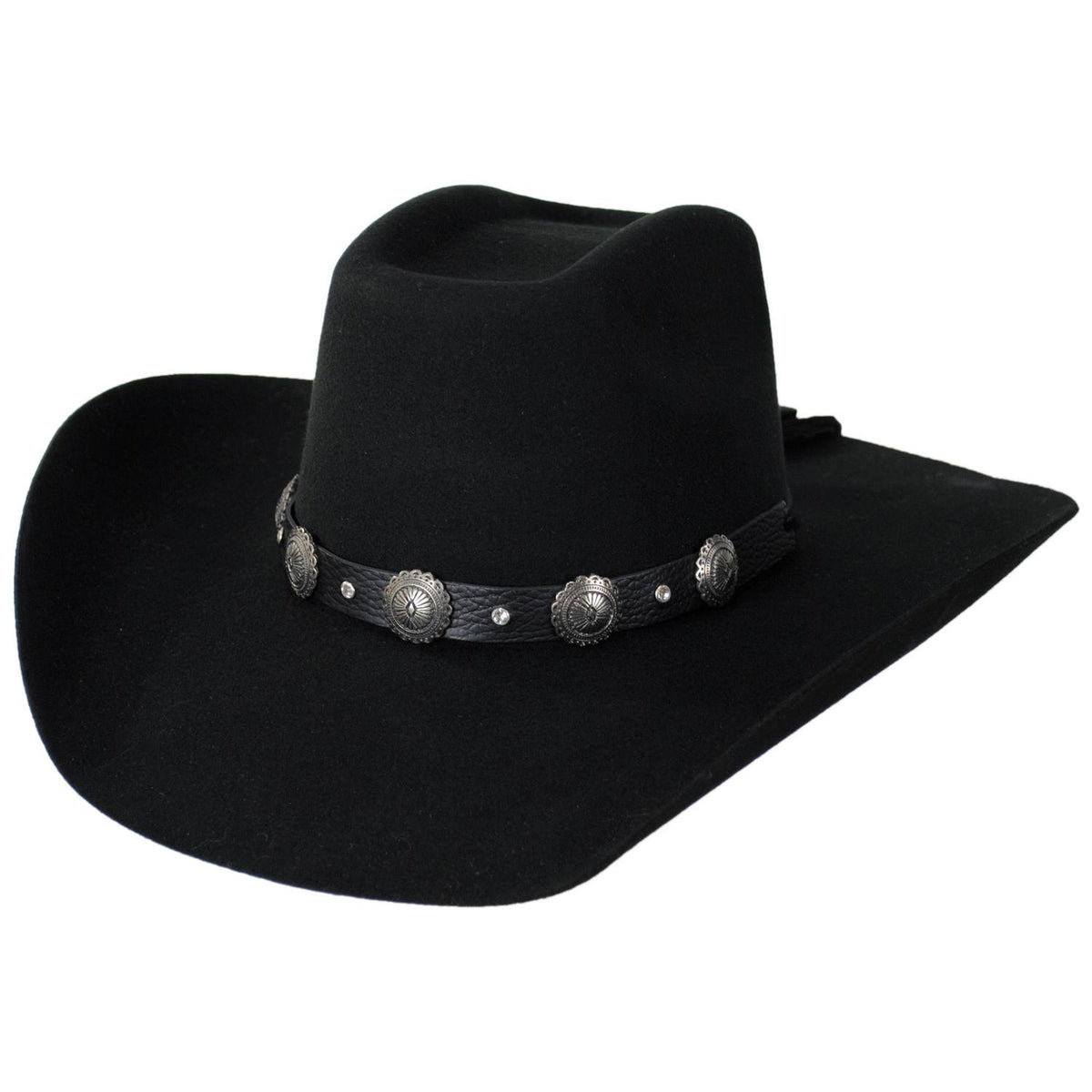 Justin Hats | Miley Wool Felt Western Hat | 136801 | lead | BLACK