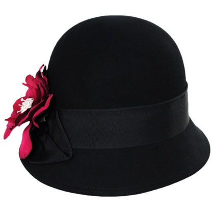 Camelia Wool Felt Cloche - Made to Order