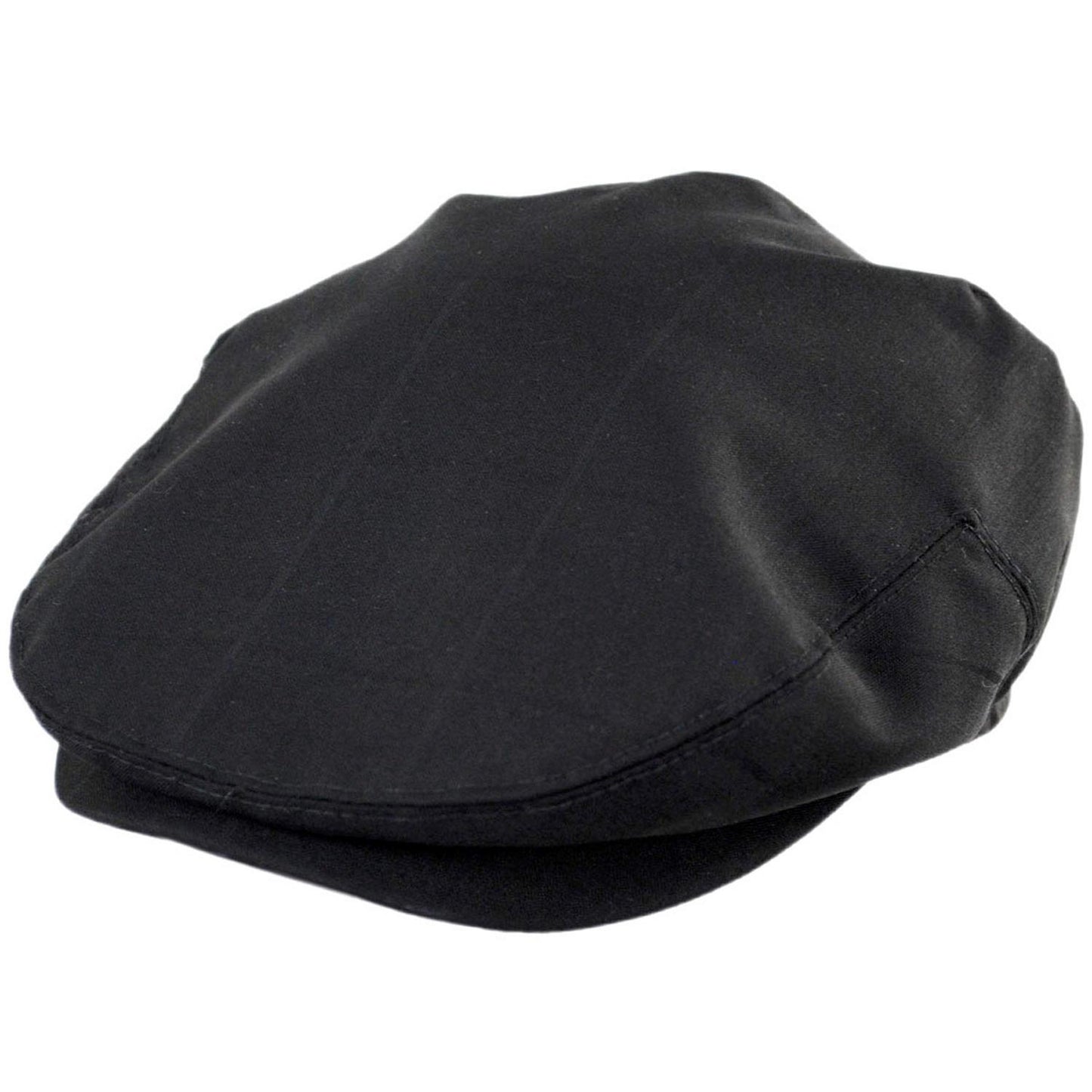 Baskerville Hat Company | Sloane Wool Shadow Windowpane Ivy Cap | 167608 | lead | BLACK