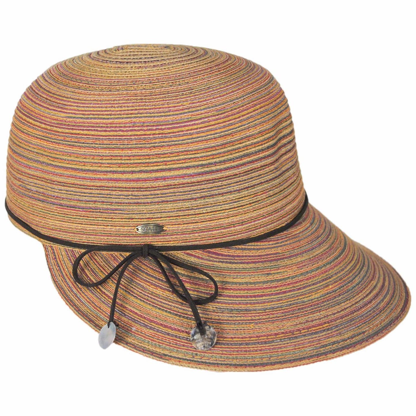 Scala | Teodora Poly Braid Facesaver Cap | 101567 | profile | SPICE