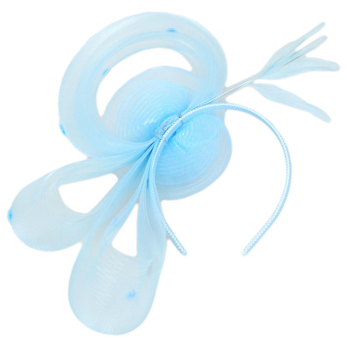 Kathy Jeanne | Pluma Horsehair Mesh Fascinator Hat | 122438 | under | ICE BLUE