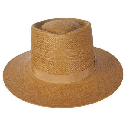 Bailey 1922 | Alix Panama Straw Fedora Hat - Grit | 127749G | front | GRIT