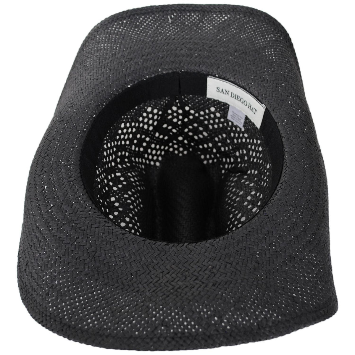 San Diego Hat Company | Scooter Toyo Straw Western Hat | 103584 | under | BLACK