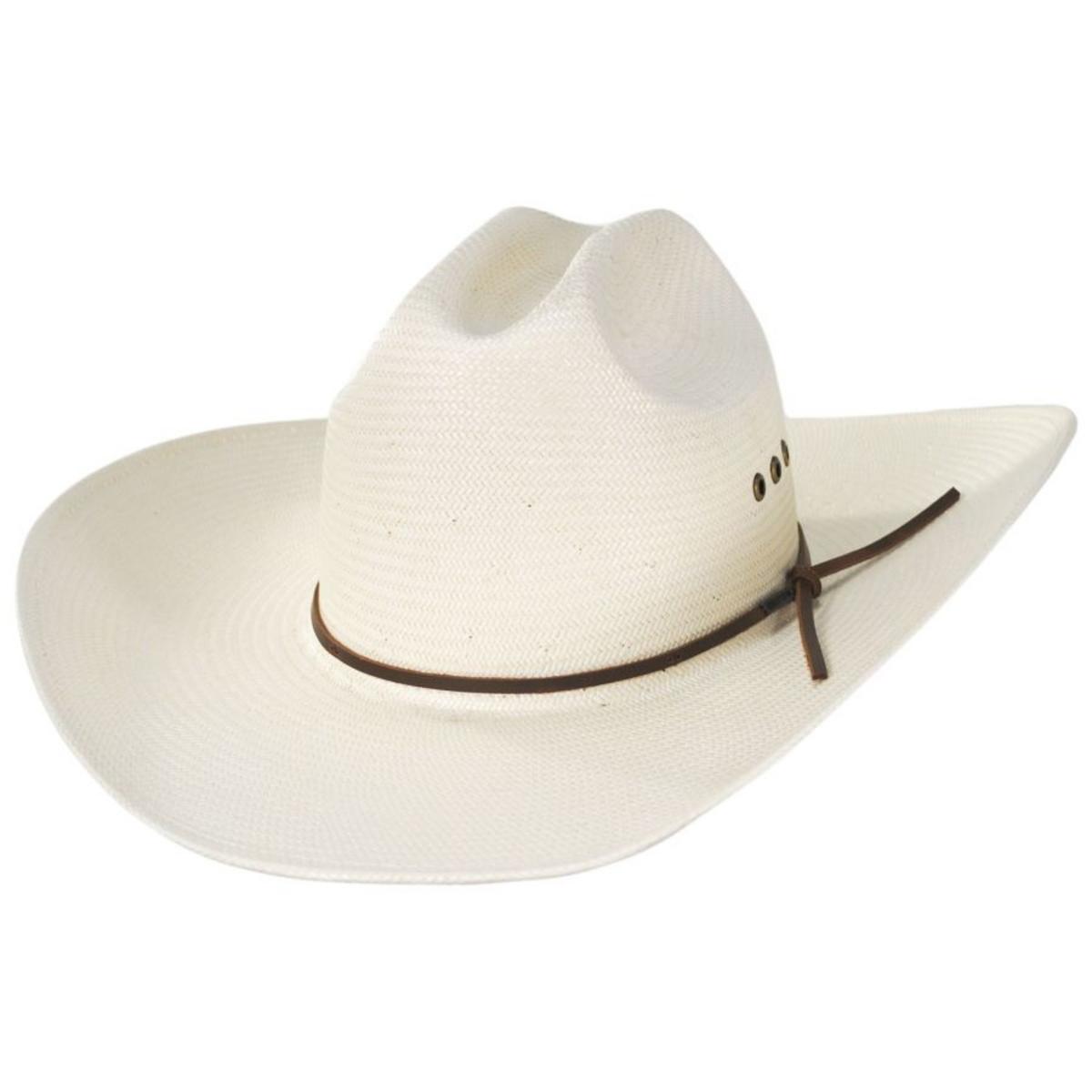 BRIXTON HATS | El Paso Reserve Shantung Straw Western Hat | 128352 | lead | OFF WHITE