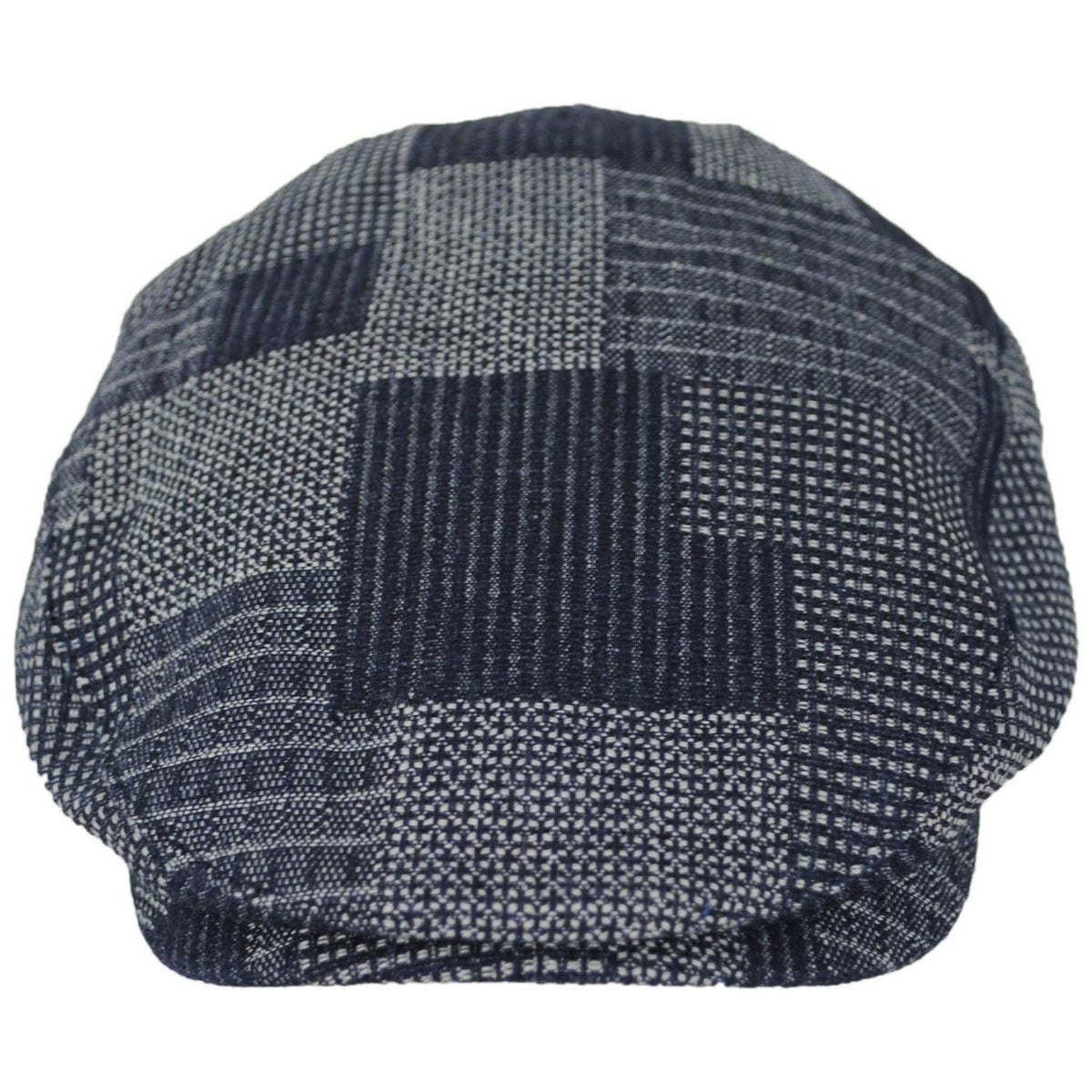 Bailey 1922 | Sparks Patchwork Cotton Flat Cap | 167246 | front | DARK DENIM