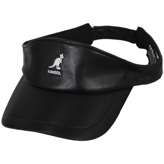 Kangol | Faux Leather Visor | 195607 | lead | BLACK