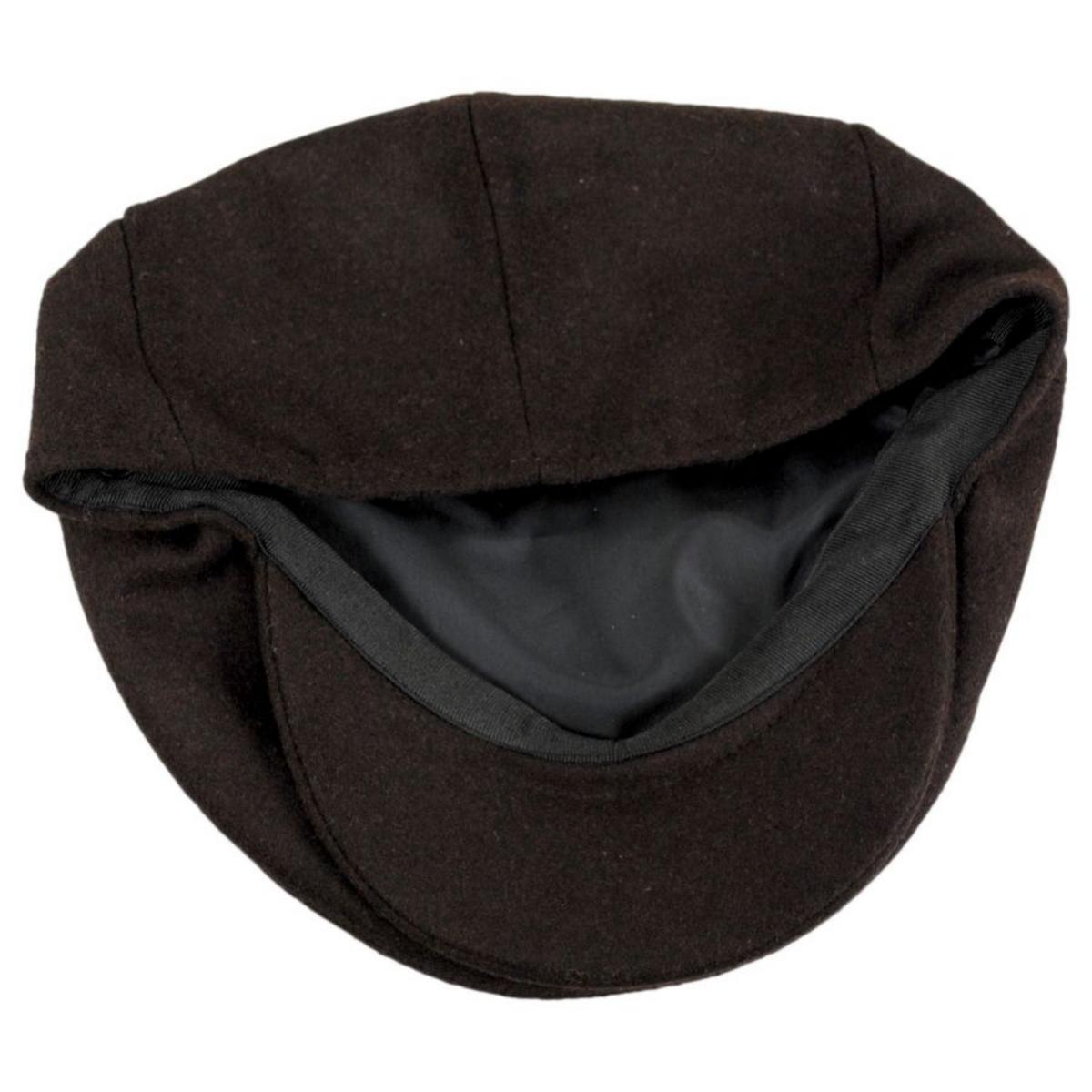 Jaxon Hats | Harlem Wool Blend Ivy Cap | 167733D | under | CHOCOLATE BROWN