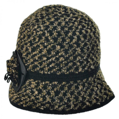 Betmar | Willow Knit Cloche Hat | 106017 | front | BLACK MULTI