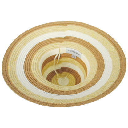 San Diego Hat Company | Sweets Striped Toyo Straw Sun Hat | 103597 | under | NATURAL STRIPE