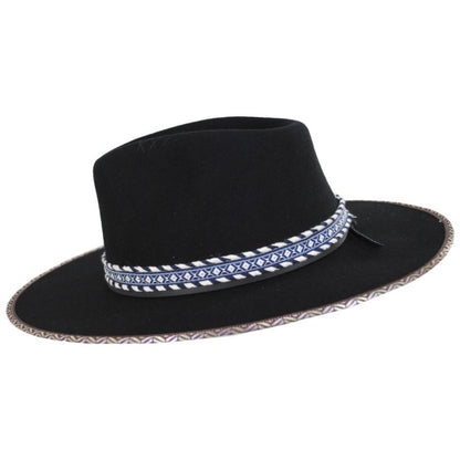 Goorin Bros | Hickory Knolls Wool Felt Wide Brim Fedora Hat | 135516 | profile | BLACK