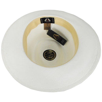 Jaxon Hats | Novo Grade 8 Panama Straw Fedora Hat | 127120 | under | BLEACH