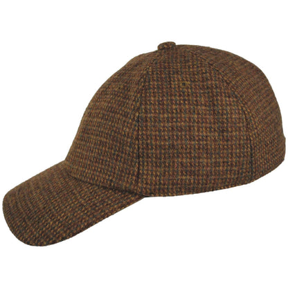 Scala | Adam Tweed Wool Blend Fitted Baseball Cap | 200185 | profile | AMBER