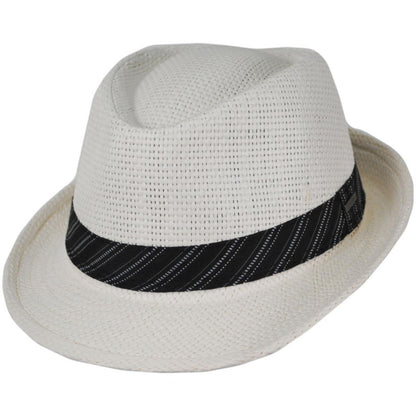 Dorfman Pacific | Stingy Brim Toyo Straw Fedora Hat | 126124 | lead | NATURAL