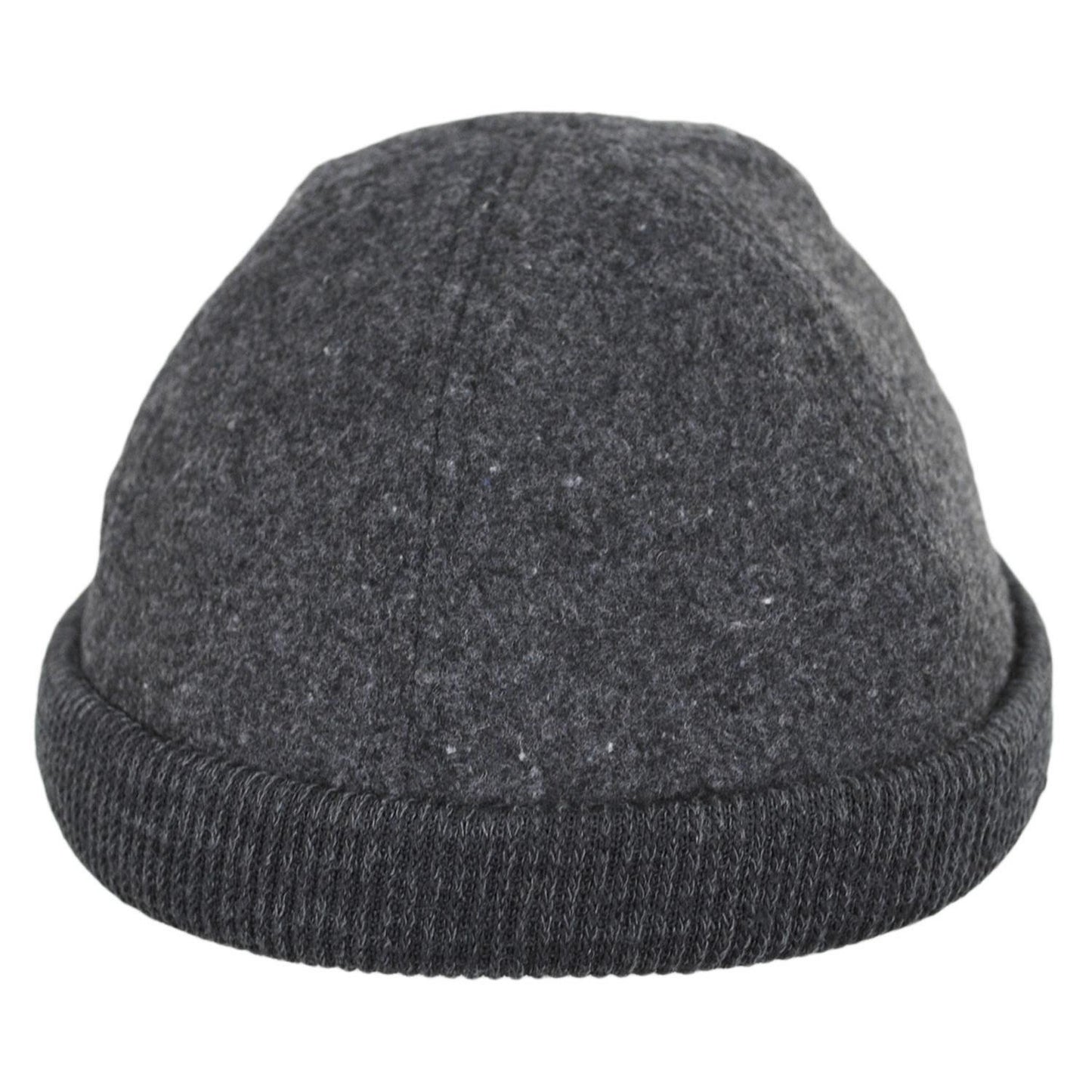Dorfman Pacific | Skully Melton Wool Blend Skull Cap | 500042 | front | CHARCOAL