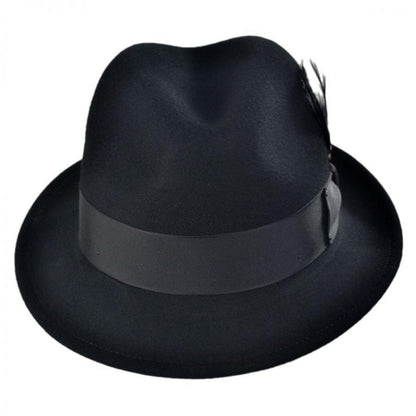 Bailey 1922 | Tino Wool LiteFelt Trilby Fedora Hat | 130008 | front | BLACK