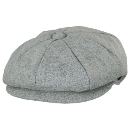 Jaxon Hats | Tecolote Herringbone Wool Blend Newsboy Cap | 167581 | lead | SILVER