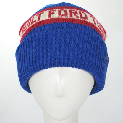BRIXTON HATS | Ford Built Tough Acrylic Knit Beanie Hat | 502732 | front | FORD BLUE