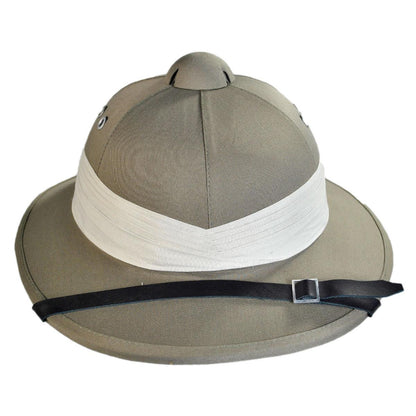 Village Hat Shop | African Safari Pith Helmet | 155818 | front | KHAKI