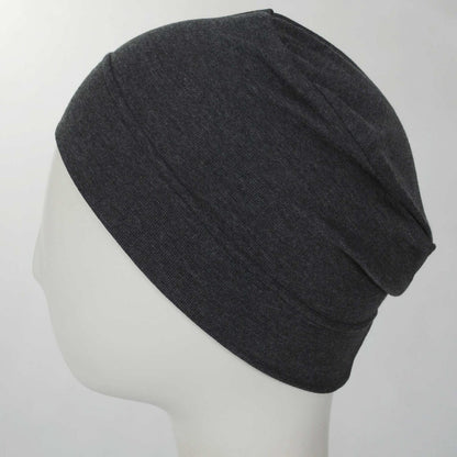 Slumbercap | Cotton Beanie Hat | 500899 | profile | CHARCOAL GREY