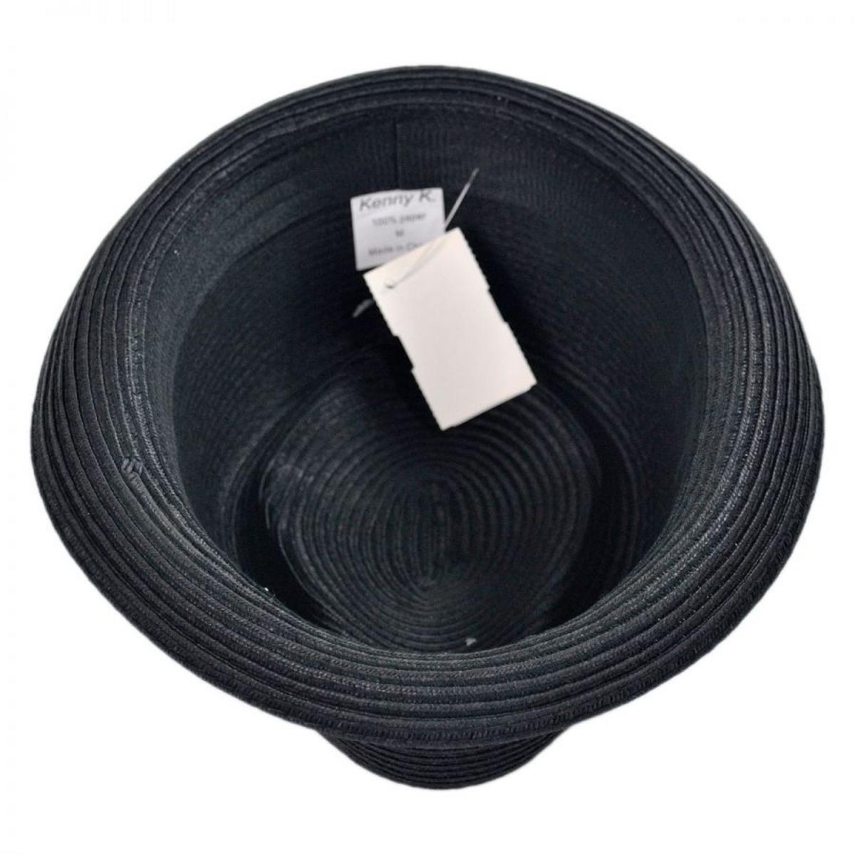 Kenny K | Rasta Toyo Straw Diamond Crown Fedora Hat | 126608 | under | RASTA