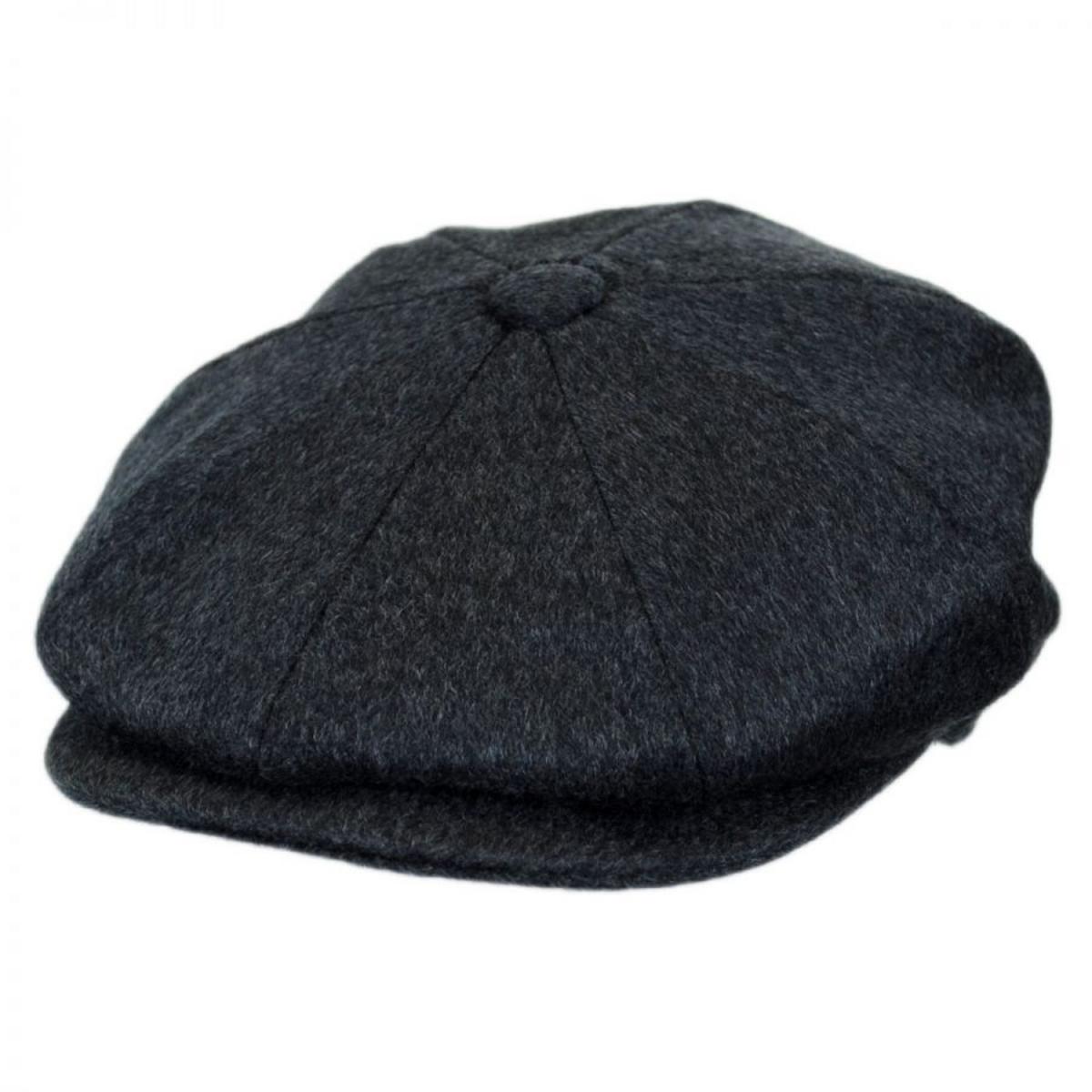 Jaxon Hats | Pure Wool Newsboy Cap | 167767 | lead | CHARCOAL