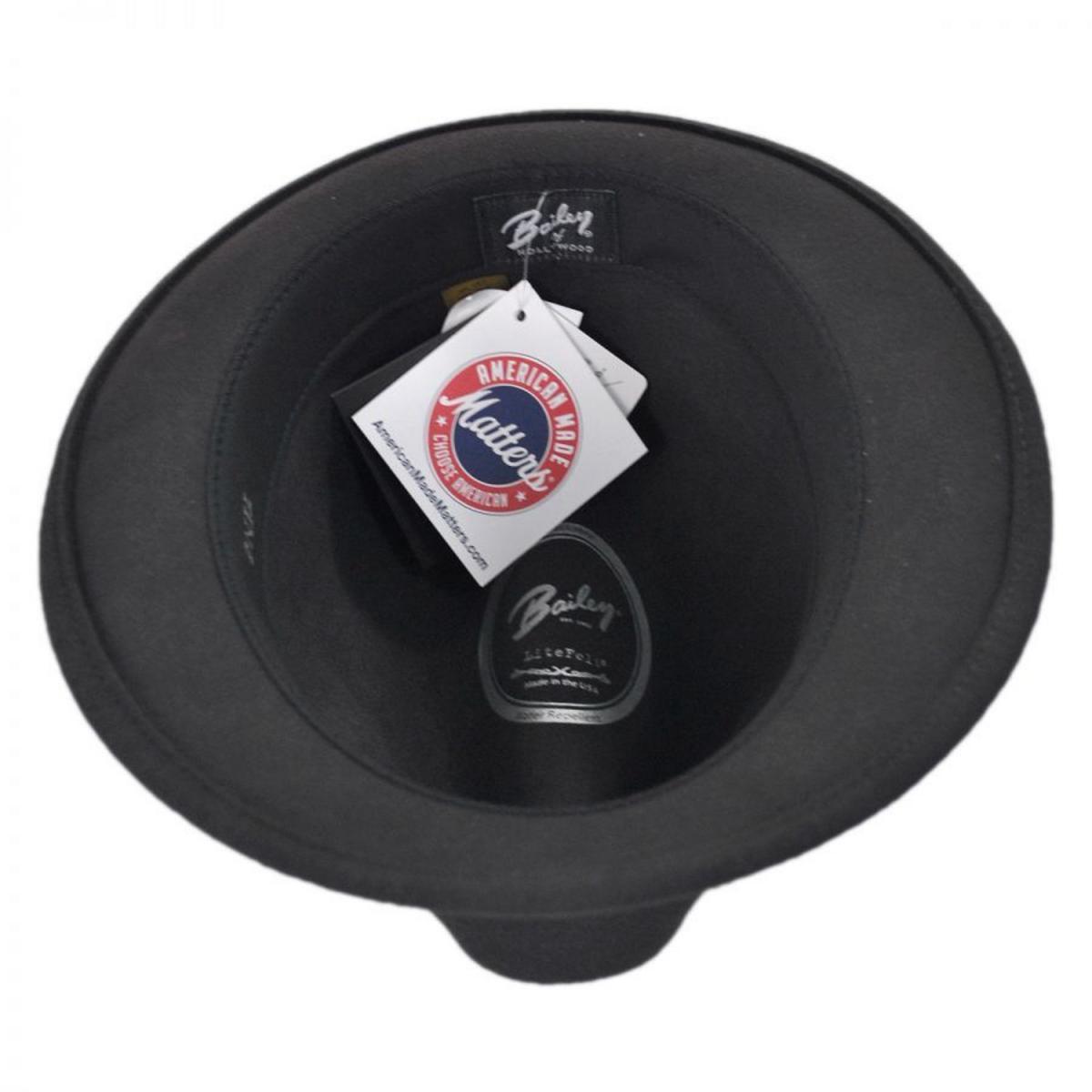 Bailey 1922 | Tino Wool LiteFelt Trilby Fedora Hat | 130008 | profile | BASALT