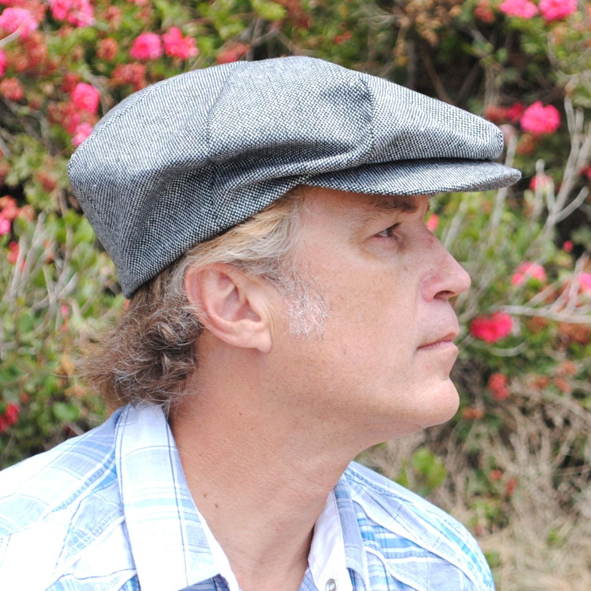 Jaxon Hats | Marl Tweed Wool Blend Big Apple Cap | 167725 | lsmone | BLACK