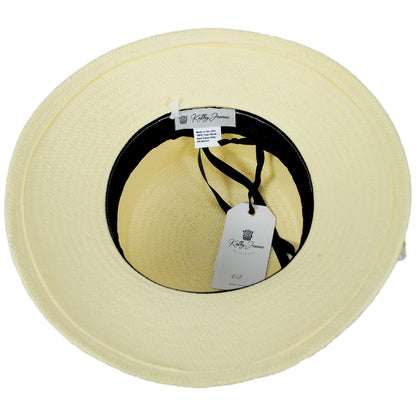 Kathy Jeanne | Floral Crown Toyo Straw Lampshade Hat | 122463 | under | LIGHT YELLOW