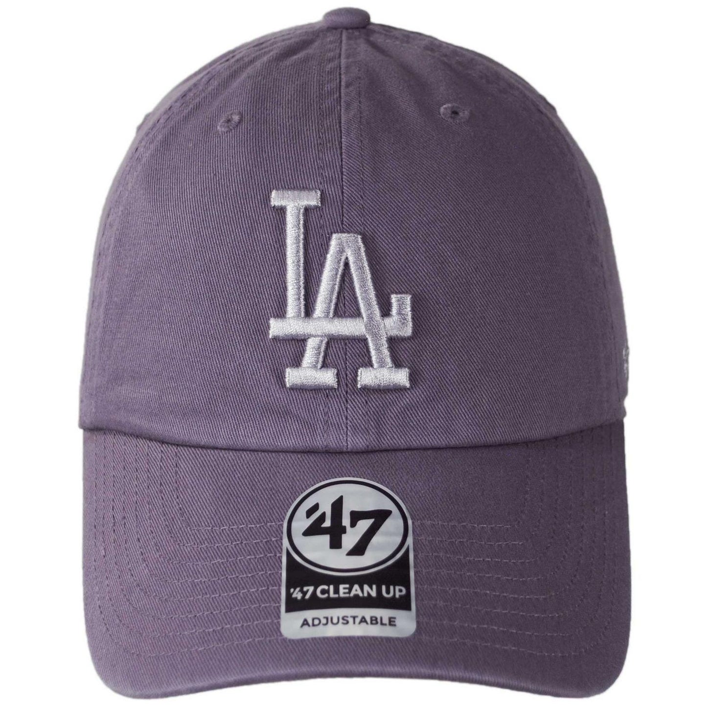 47 Brand | Los Angeles Dodgers MLB Clean Up Strapback Baseball Cap Dad Hat | 203042 | front | IRIS