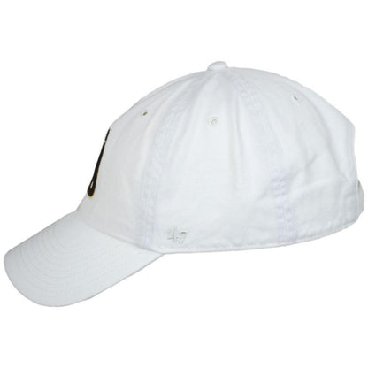 47 Brand | San Diego Padres MLB Clean Up Strapback Baseball Cap Dad Hat | 203003 | profile | WHITE