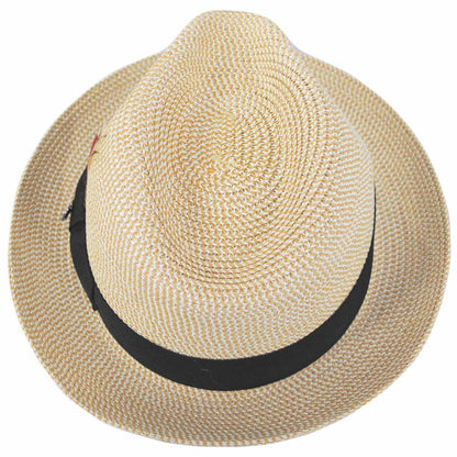 Jaxon Hats | Toyo Straw Braid Trilby Fedora Hat | 128500 | top | TAN
