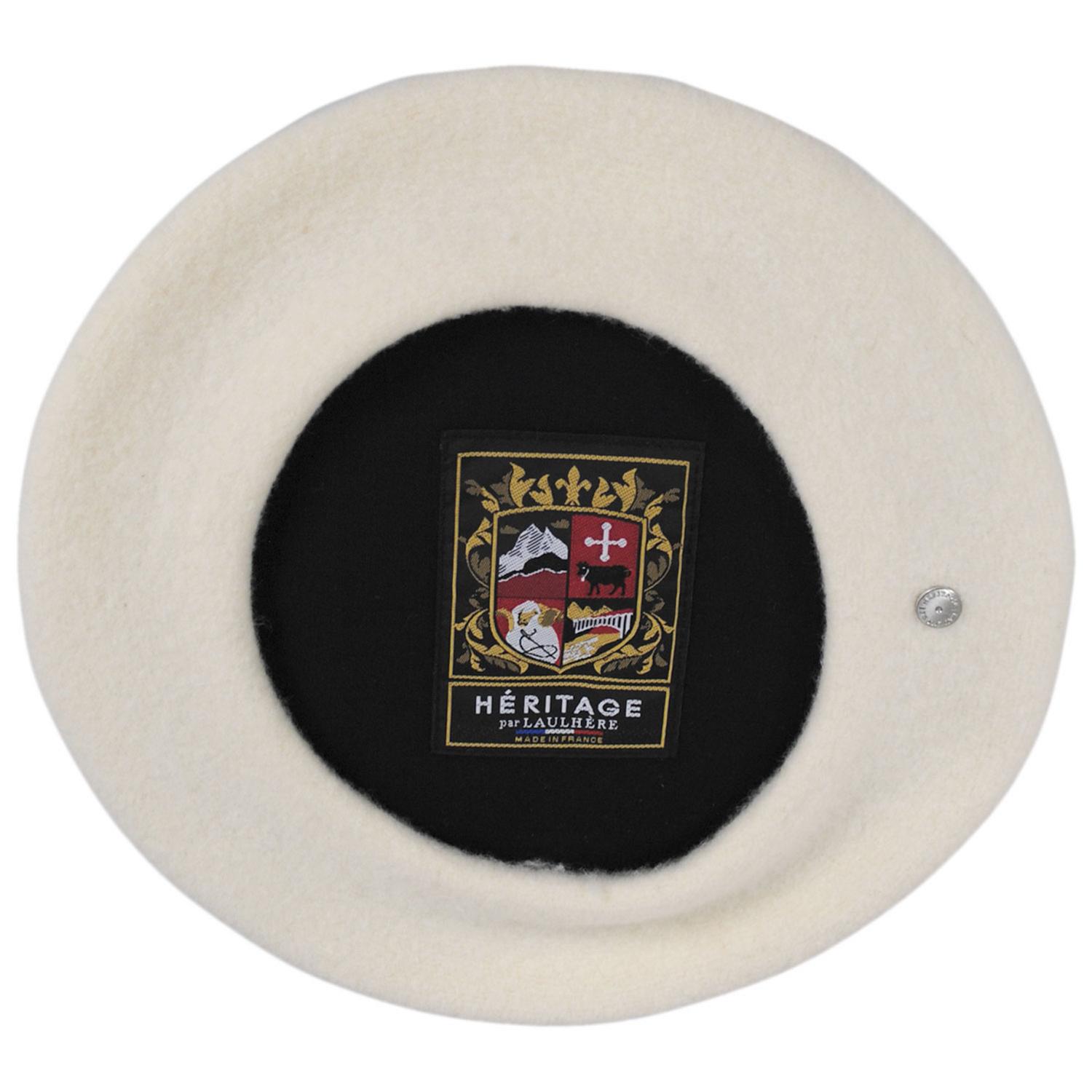 Heritage par Laulhere | Authentique Classic Wool Beret | 151058 | under | NATUREL
