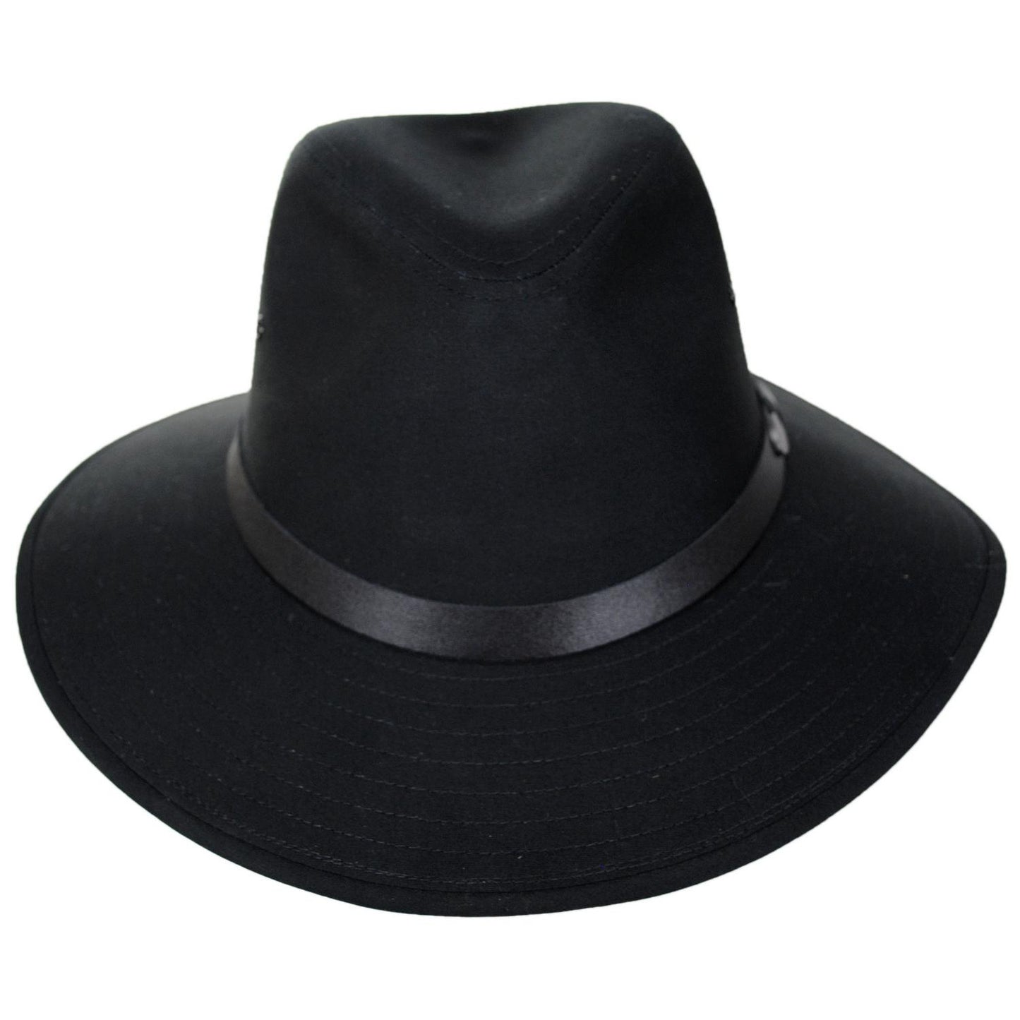Bailey 1922 | Dalton Cotton Blend Rain Safari Fedora Hat | 147433 | front | BLACK
