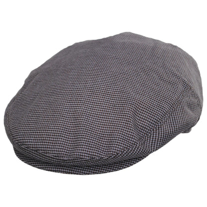 Baskerville Hat Company | Talbot Cotton Micro Houndstooth Ivy Cap | 167676 | lead | CHARCOAL