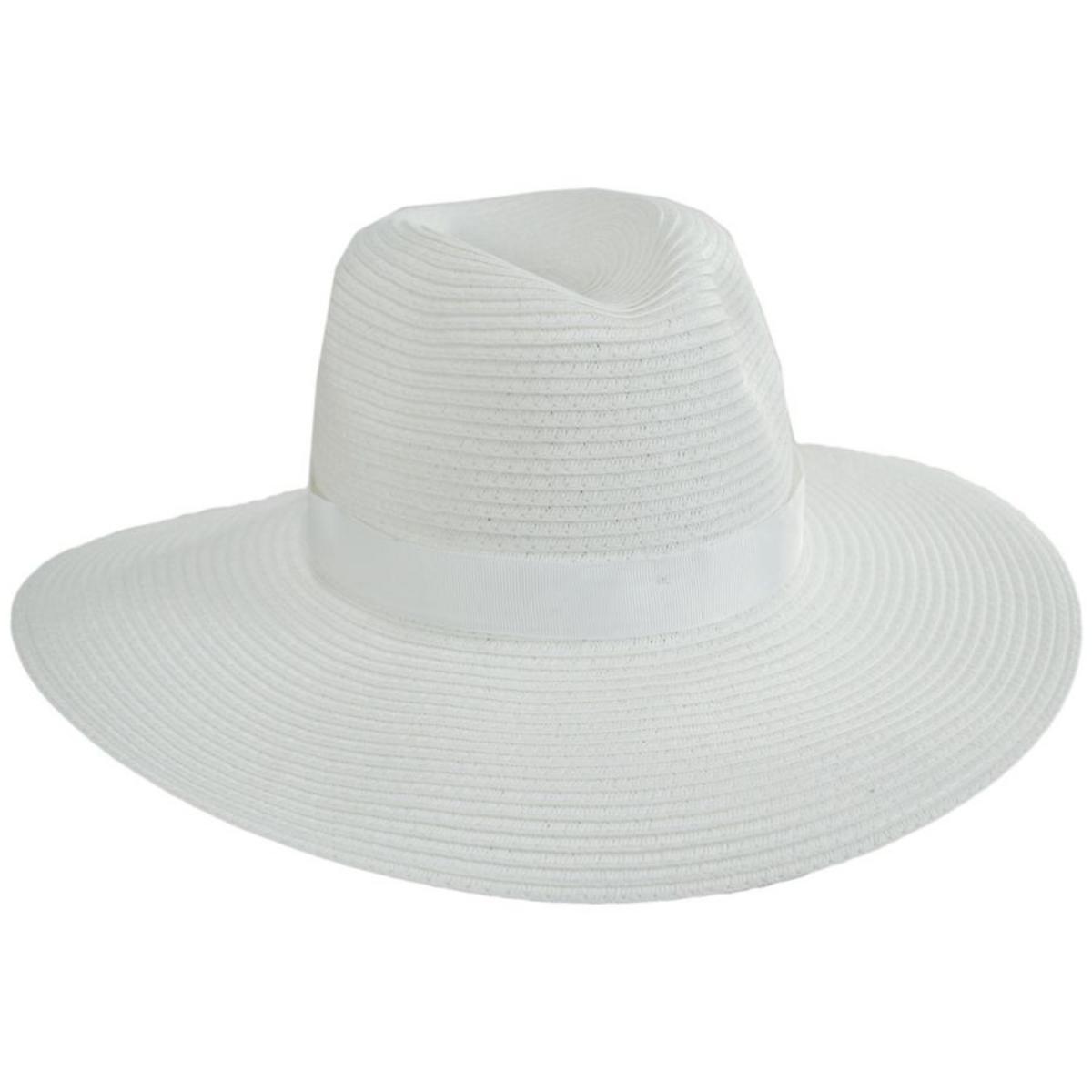 Physician Endorsed | Andi Toyo Braid Fedora Hat | 102677 | lead | WHITE