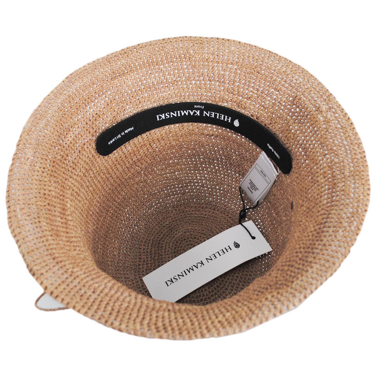 Helen Kaminski | Villa 6 Raffia Straw Cloche Hat | 120836 | under | NOUGAT
