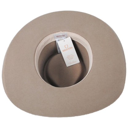 BRIXTON HATS | Marlow Wool Felt Rancher Fedora Hat | 135666 | under | SAND