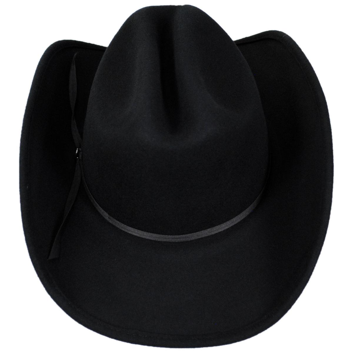 Jaxon Hats | Wool Felt Western Hat | 132000 | top | BLACK
